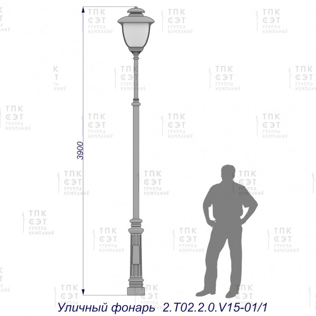 Парковый фонарь «Пион» (2.T02.2.0.V15-01/1)